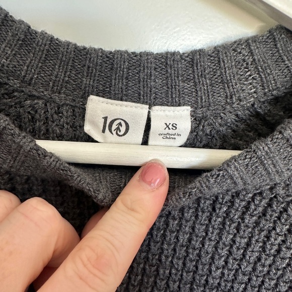 tentree Dark Gray High Line Knit Sweater Dress - Picture 5 of 6